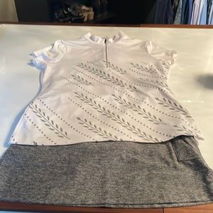 Lopez golf set . Skort and top. White and grey size M